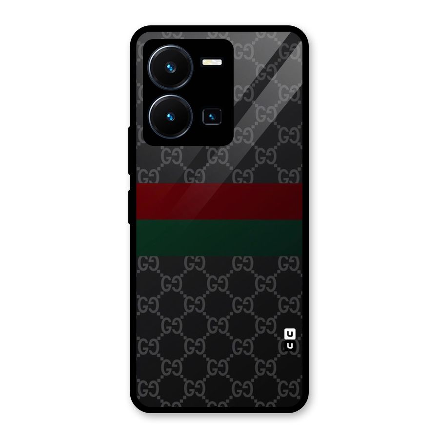 Royal Stripes Design Glass Back Case for Vivo Y35
