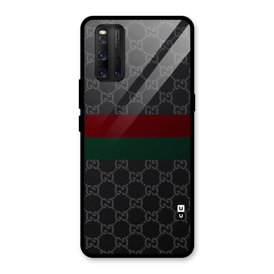 Royal Stripes Design Glass Back Case for Vivo iQOO 3