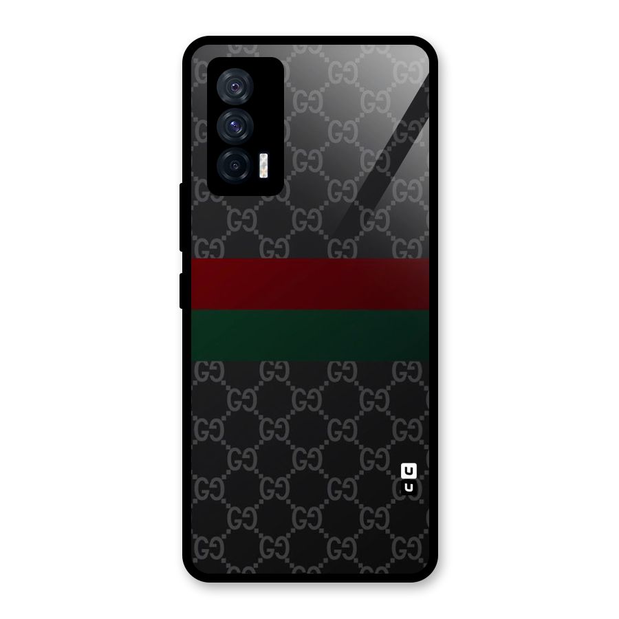 Royal Stripes Design Glass Back Case for Vivo iQOO 7 5G