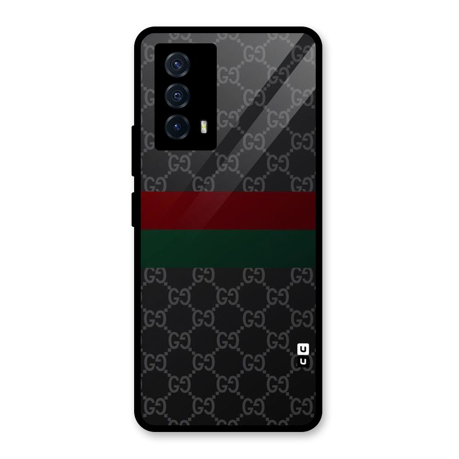 Royal Stripes Design Glass Back Case for Vivo iQOO Z5