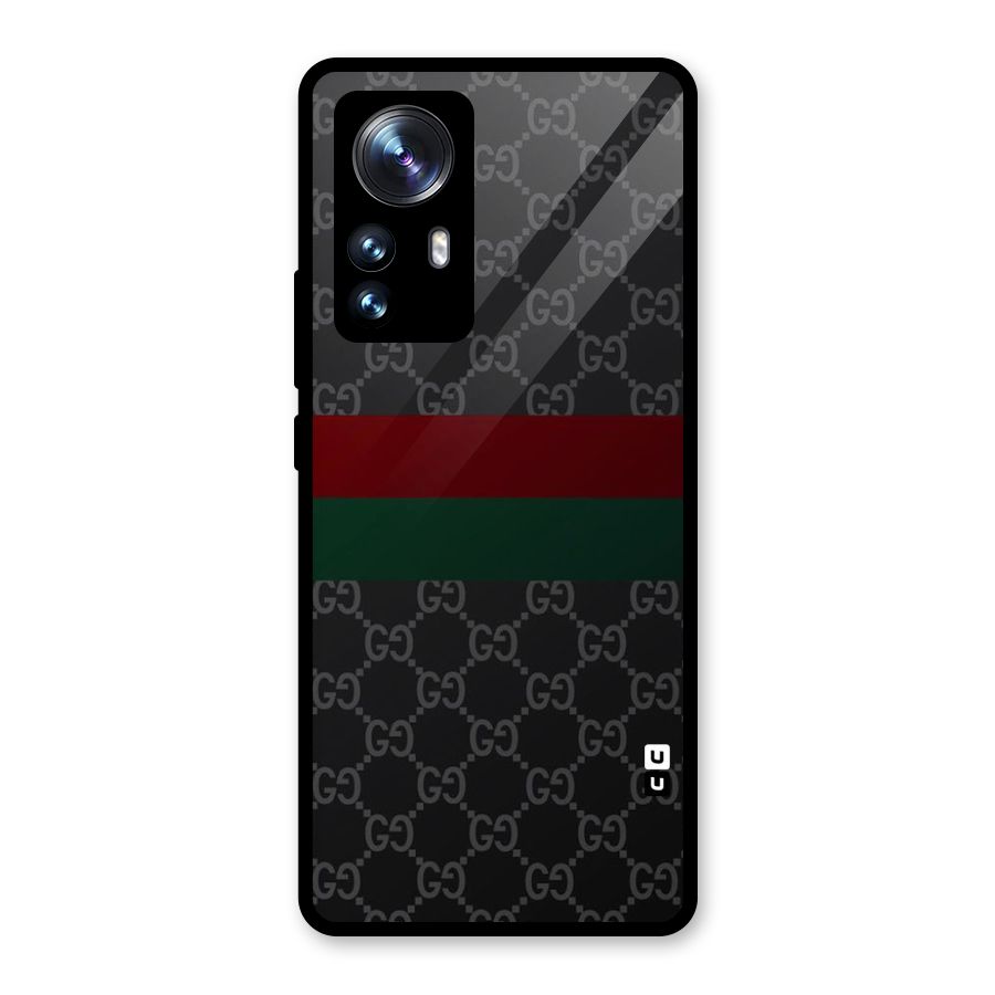 Royal Stripes Design Glass Back Case for Xiaomi 12 Pro