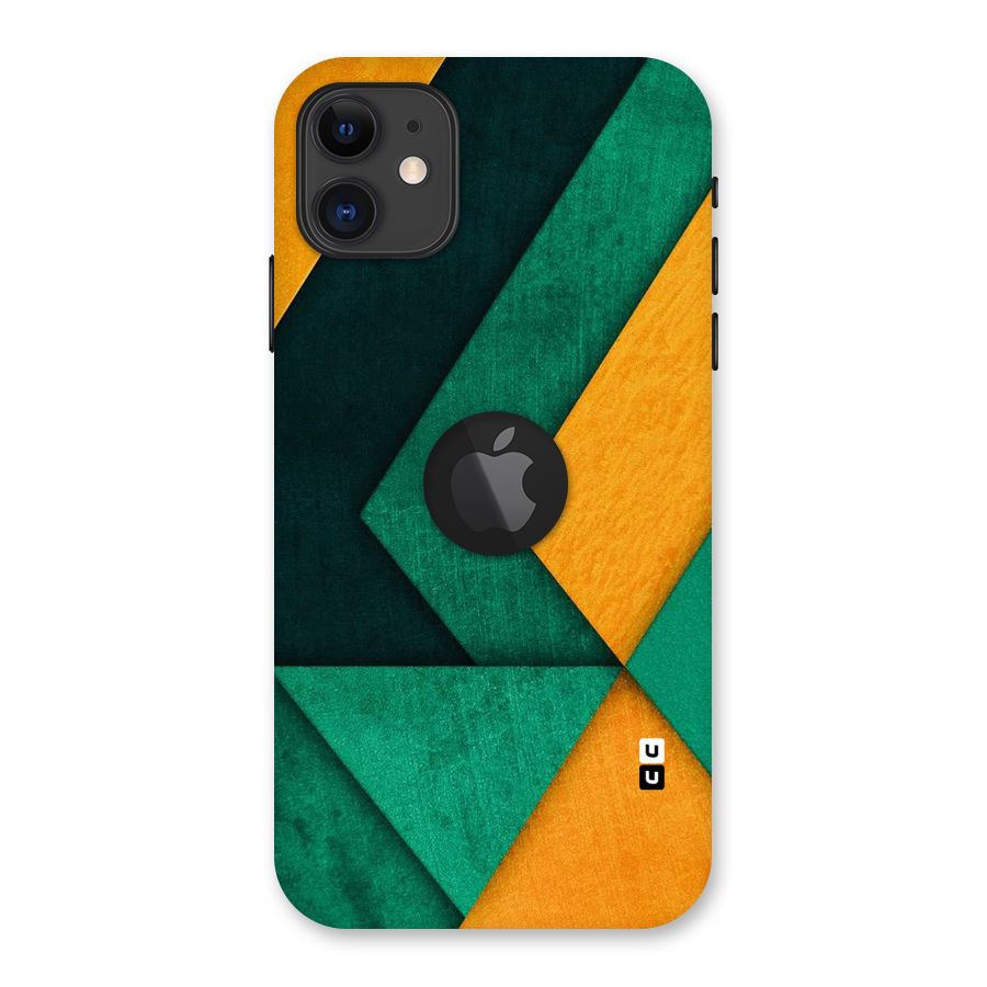 Rugged Abstract Stripes Back Case for iPhone 11 Logo Cut