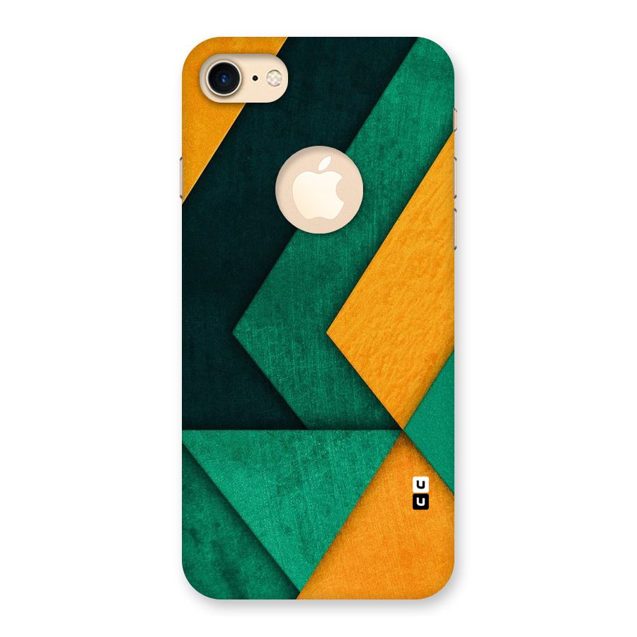 Rugged Abstract Stripes Back Case for iPhone 7 Logo Cut