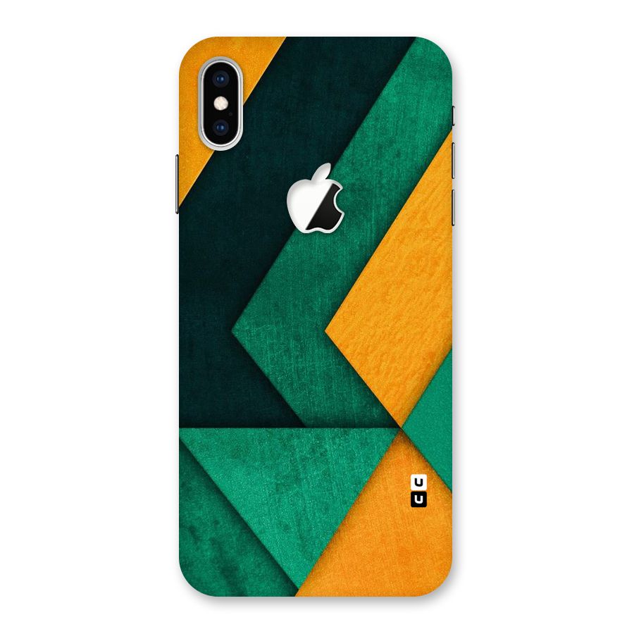 Rugged Abstract Stripes Back Case for iPhone XS Max Apple Cut
