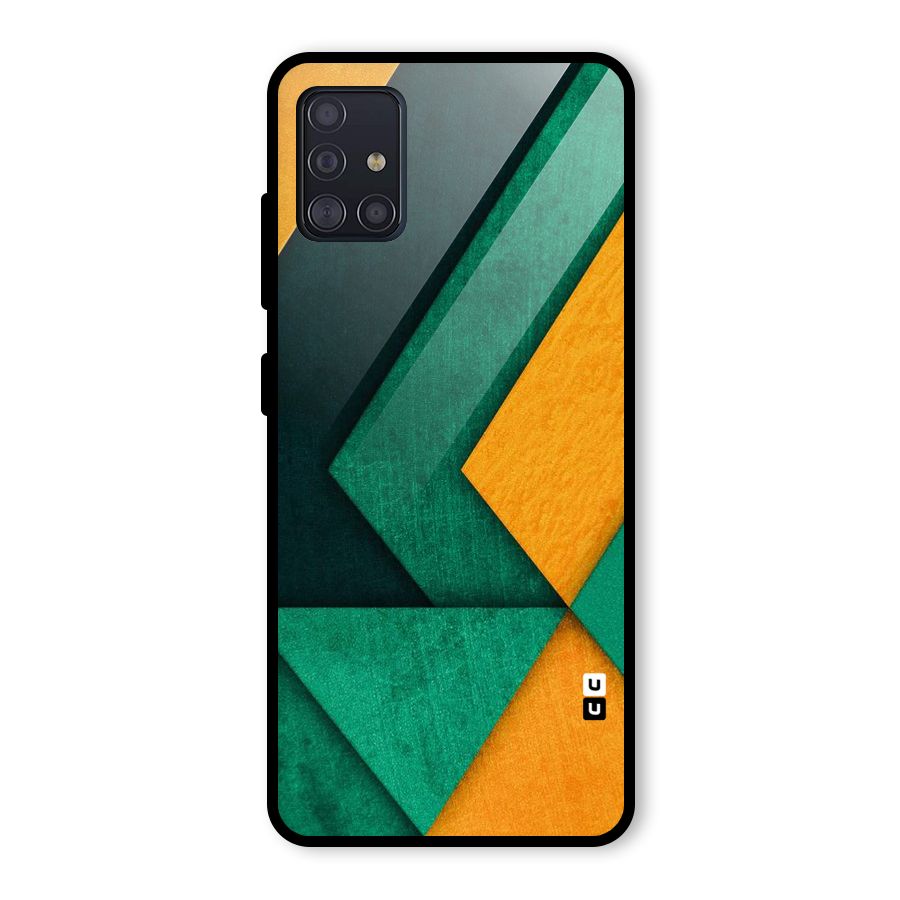 Rugged Abstract Stripes Glass Back Case for Galaxy A51