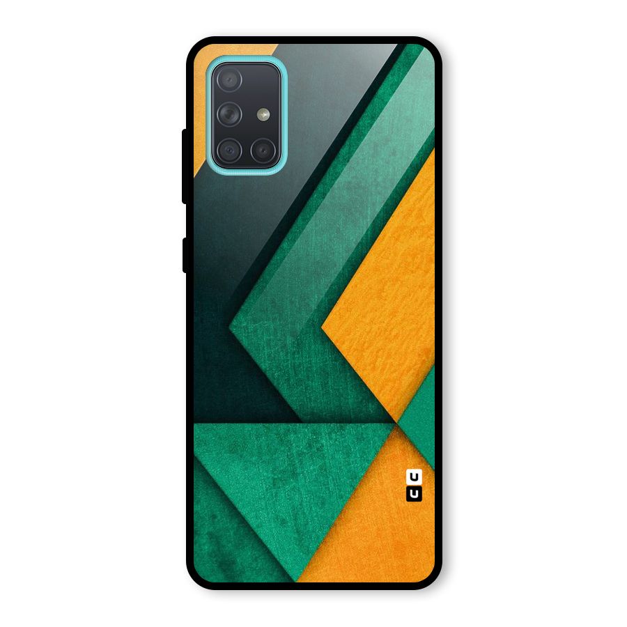 Rugged Abstract Stripes Glass Back Case for Galaxy A71