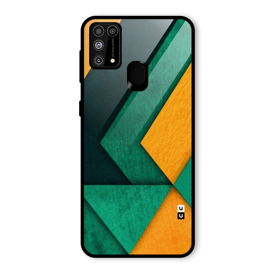 Rugged Abstract Stripes Glass Back Case for Galaxy F41