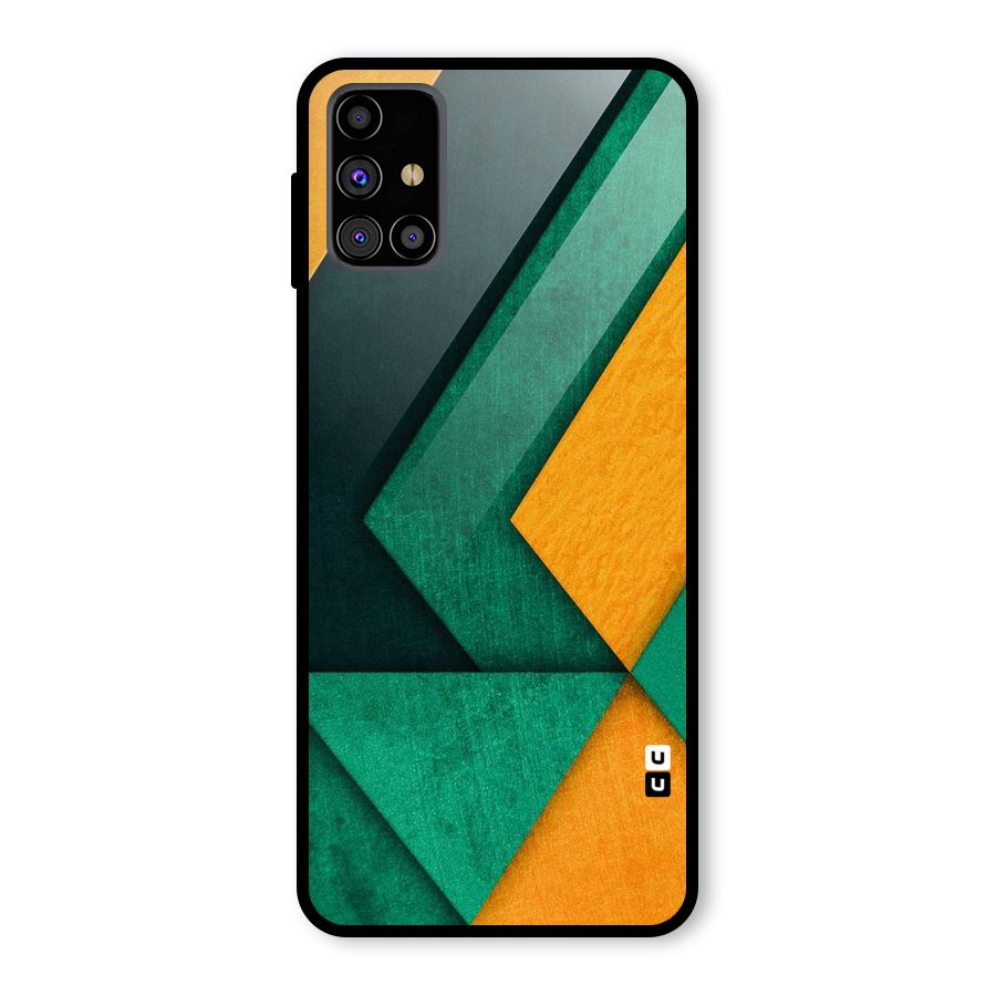 Rugged Abstract Stripes Glass Back Case for Galaxy M31s