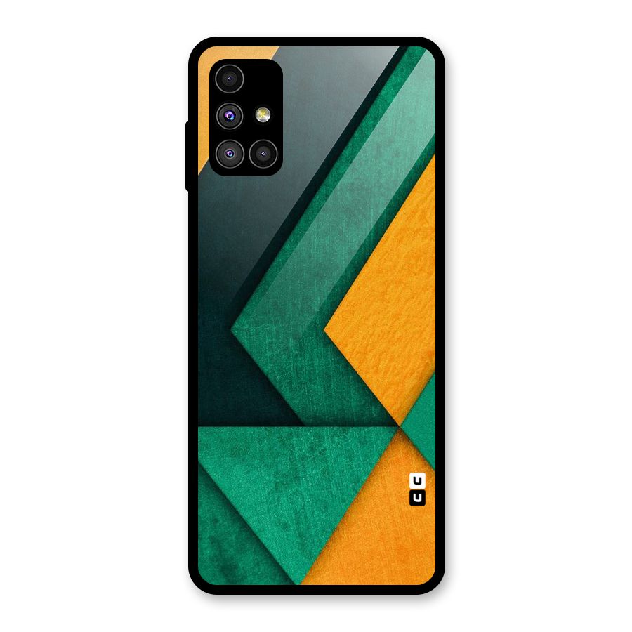 Rugged Abstract Stripes Glass Back Case for Galaxy M51