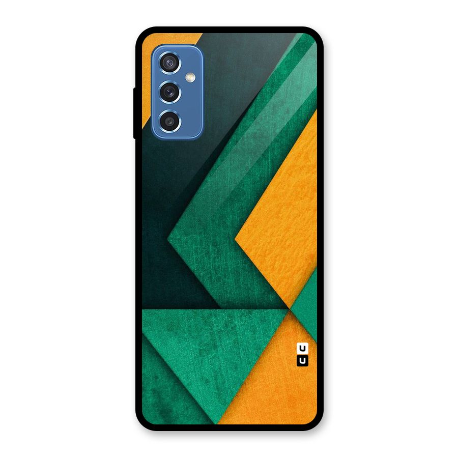 Rugged Abstract Stripes Glass Back Case for Galaxy M52 5G