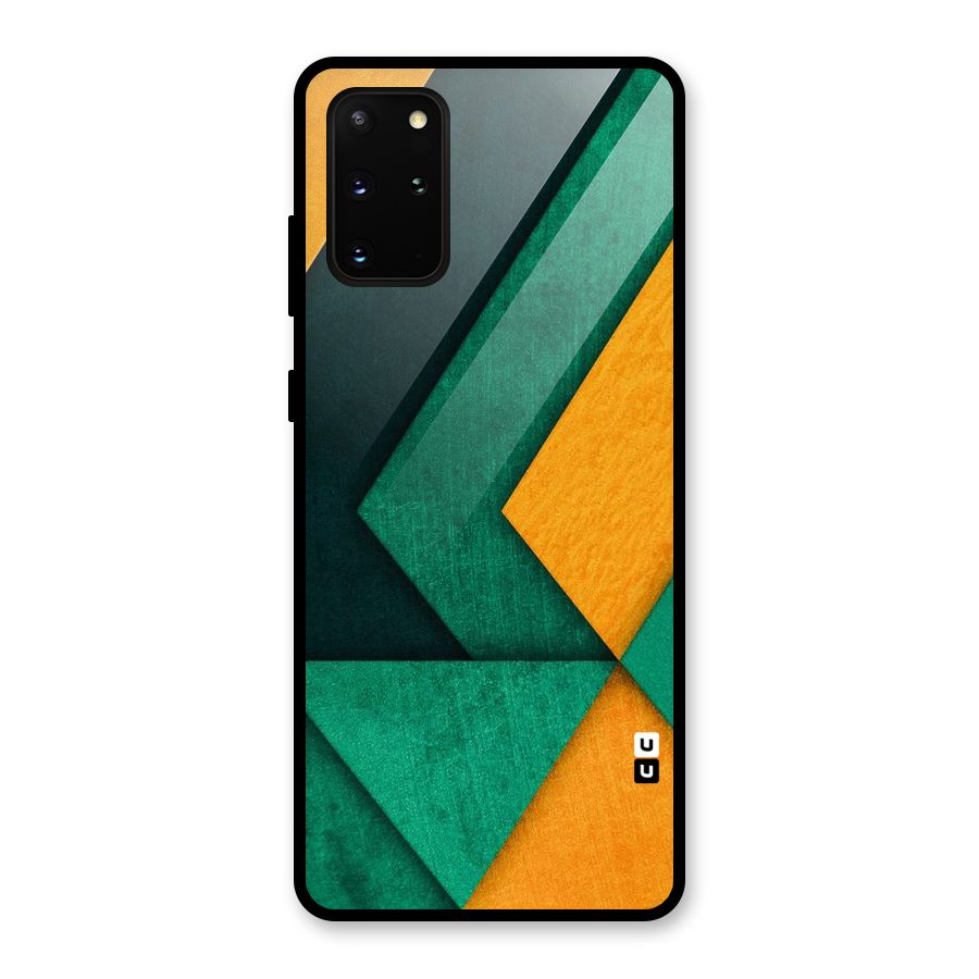 Rugged Abstract Stripes Glass Back Case for Galaxy S20 Plus