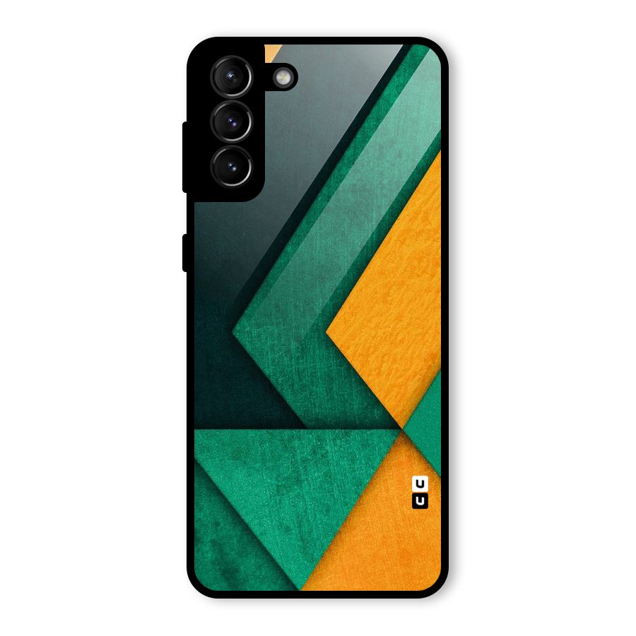 Rugged Abstract Stripes Glass Back Case for Galaxy S21 Plus