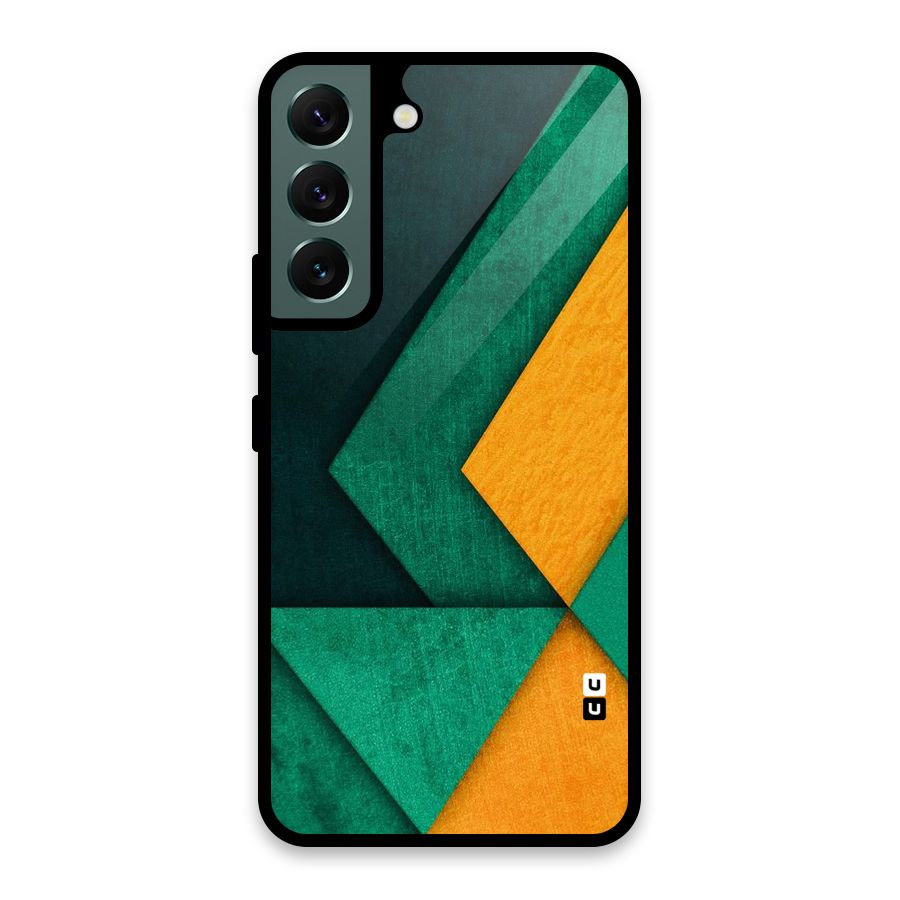 Rugged Abstract Stripes Glass Back Case for Galaxy S22 5G