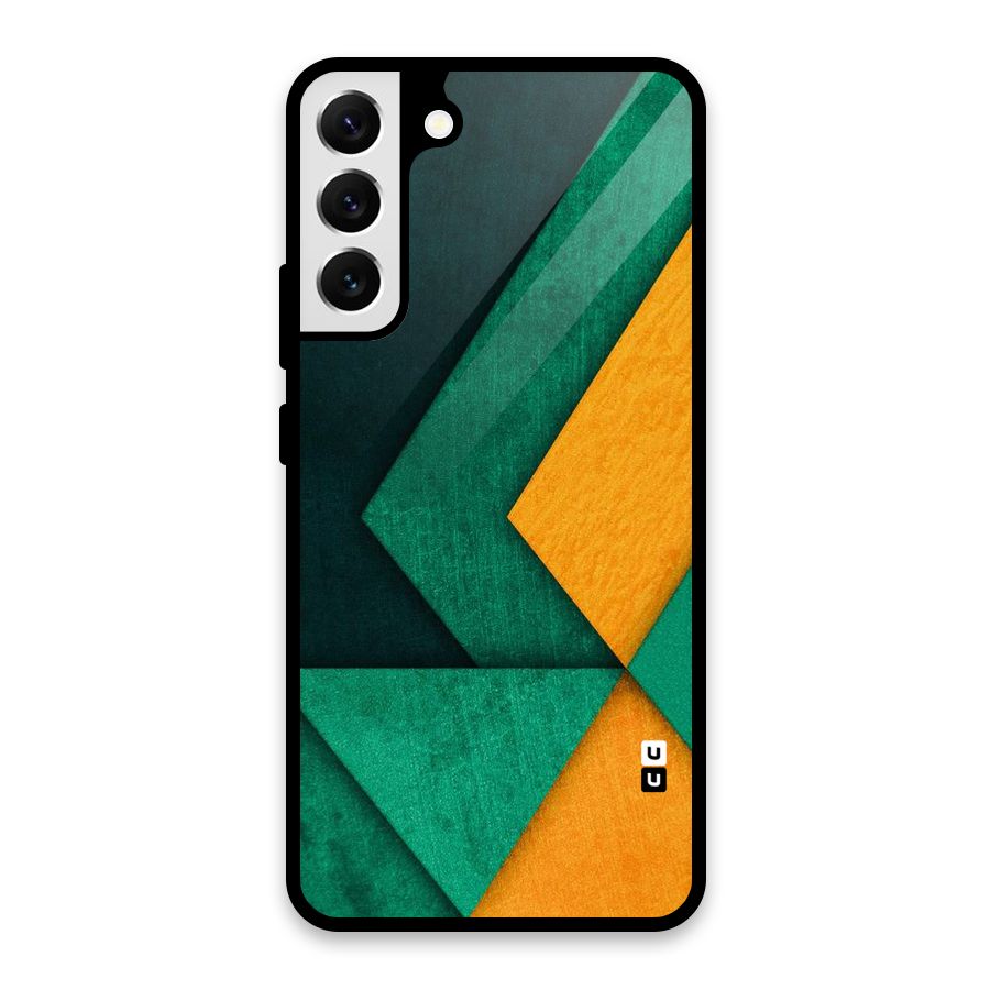 Rugged Abstract Stripes Glass Back Case for Galaxy S22 Plus 5G