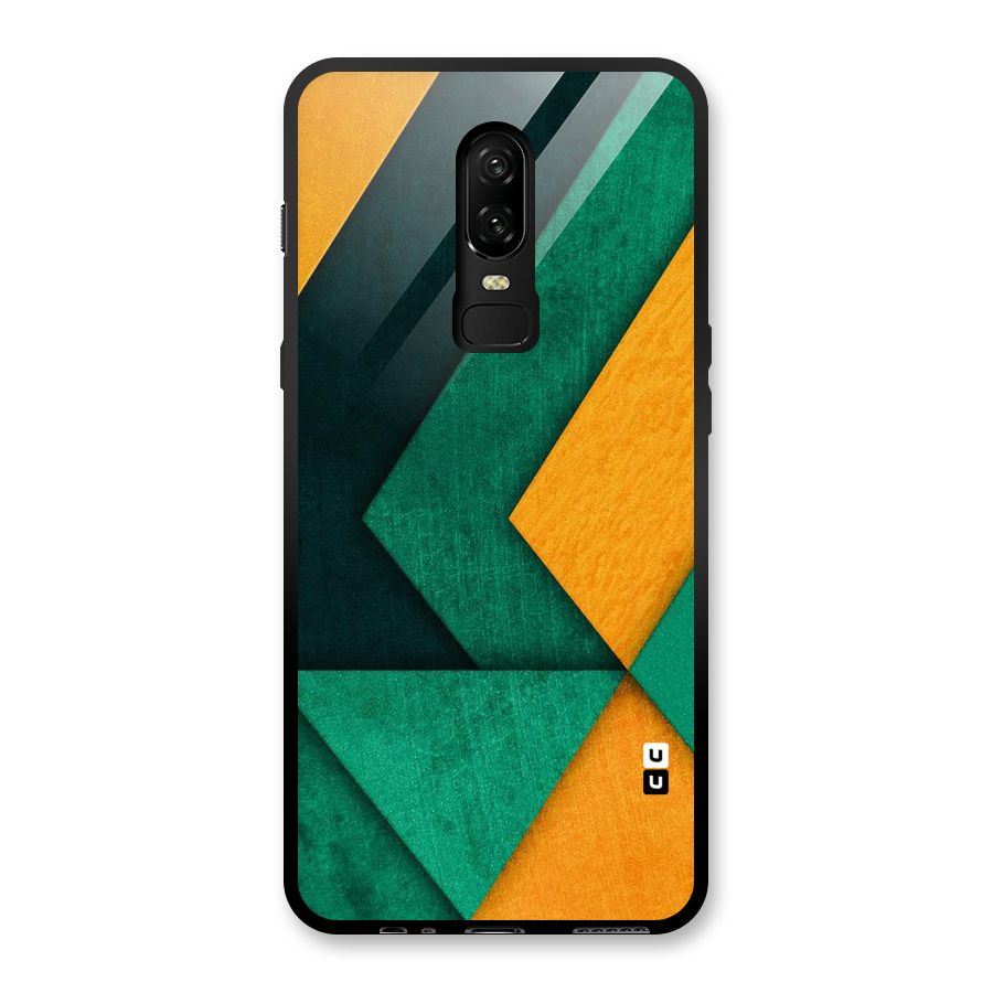 Rugged Abstract Stripes Glass Back Case for OnePlus 6