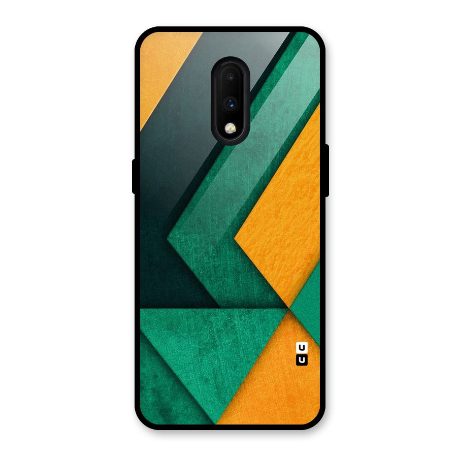 Rugged Abstract Stripes Glass Back Case for OnePlus 7