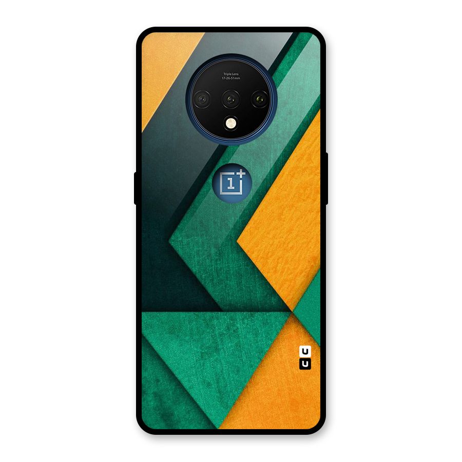 Rugged Abstract Stripes Glass Back Case for OnePlus 7T