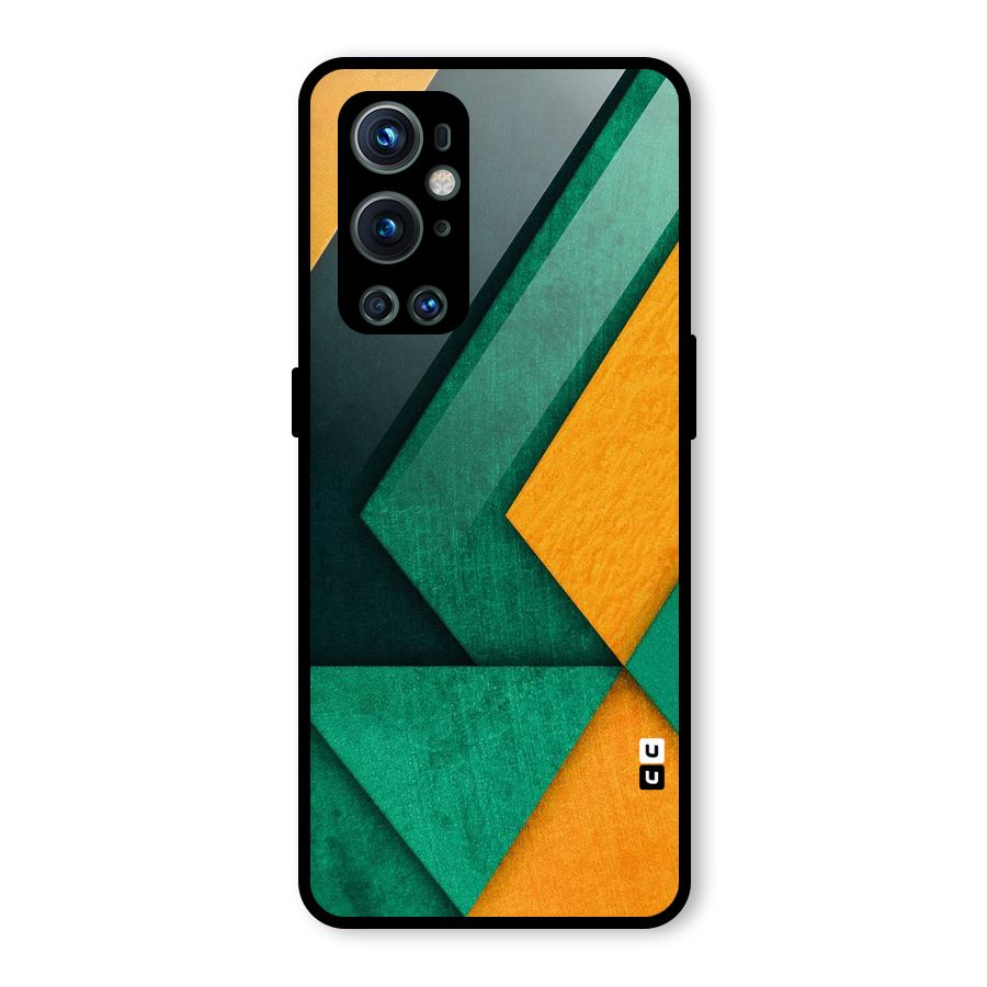 Rugged Abstract Stripes Glass Back Case for OnePlus 9 Pro