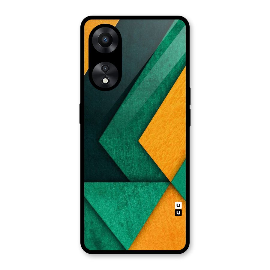 Rugged Abstract Stripes Glass Back Case for Oppo A78