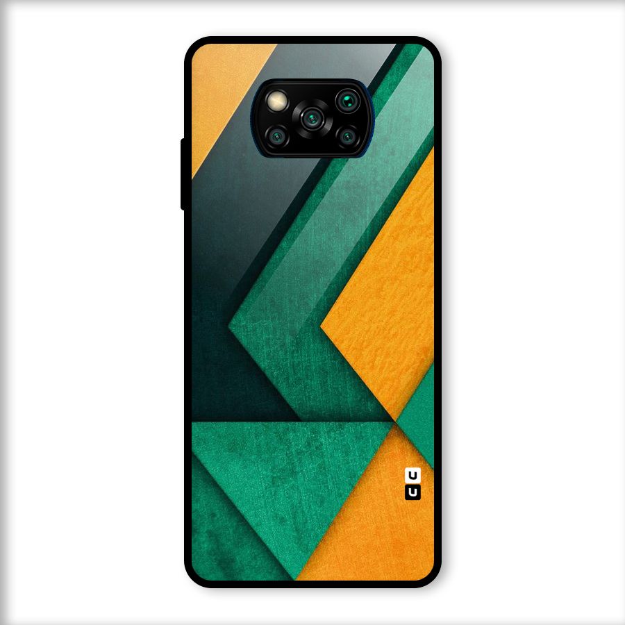 Rugged Abstract Stripes Glass Back Case for Poco X3