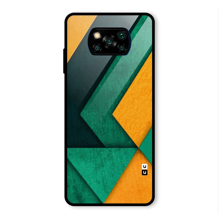 Rugged Abstract Stripes Glass Back Case for Poco X3 Pro