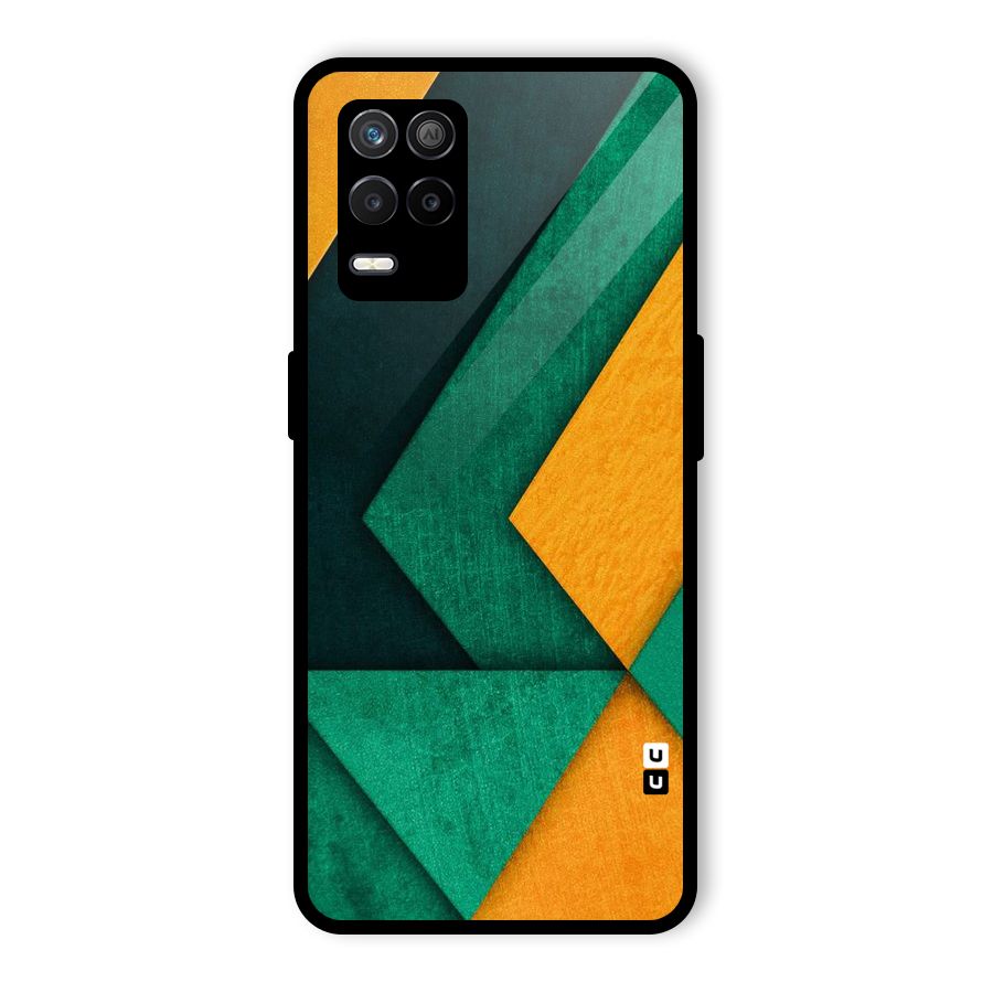 Rugged Abstract Stripes Glass Back Case for Realme 8 5G