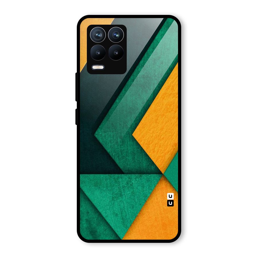 Rugged Abstract Stripes Glass Back Case for Realme 8 Pro
