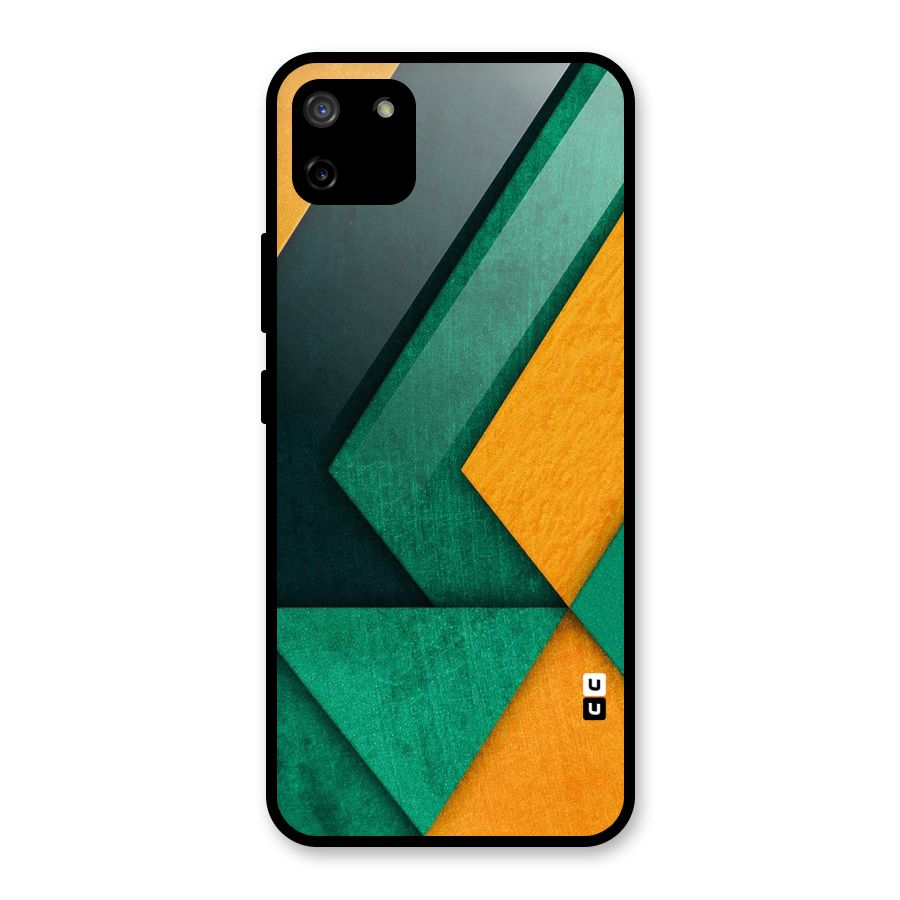 Rugged Abstract Stripes Glass Back Case for Realme C11