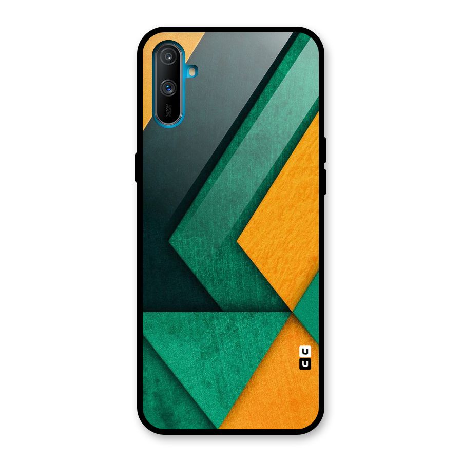 Rugged Abstract Stripes Glass Back Case for Realme C3