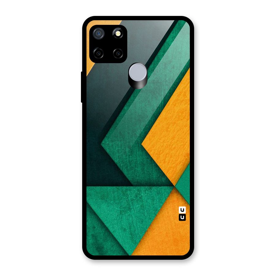 Rugged Abstract Stripes Glass Back Case for Realme Narzo 20