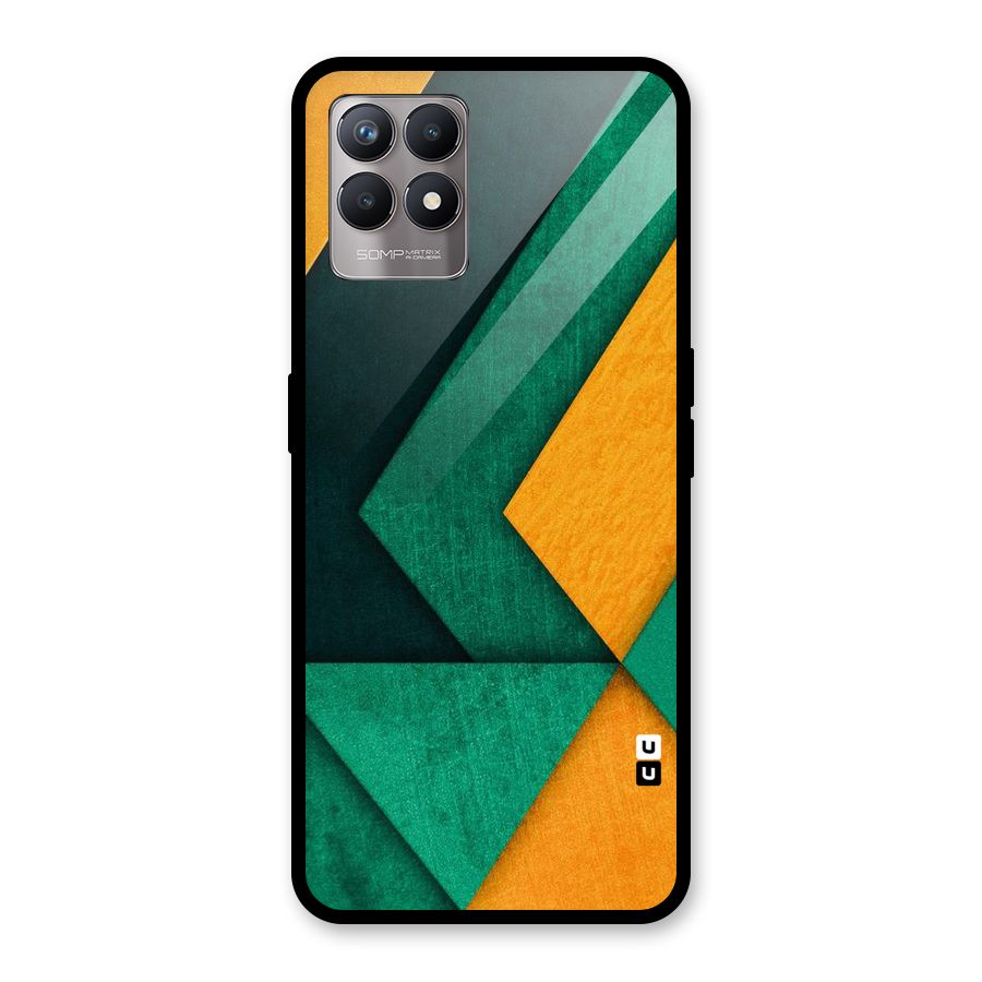Rugged Abstract Stripes Glass Back Case for Realme Narzo 50
