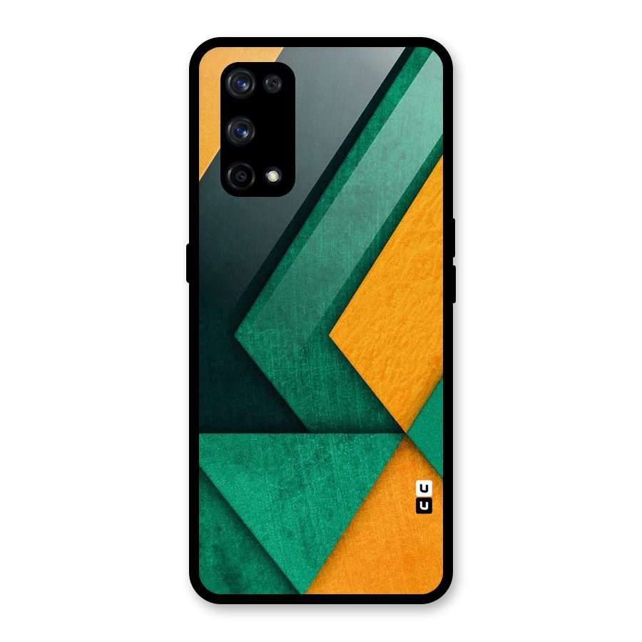 Rugged Abstract Stripes Glass Back Case for Realme X7 Pro