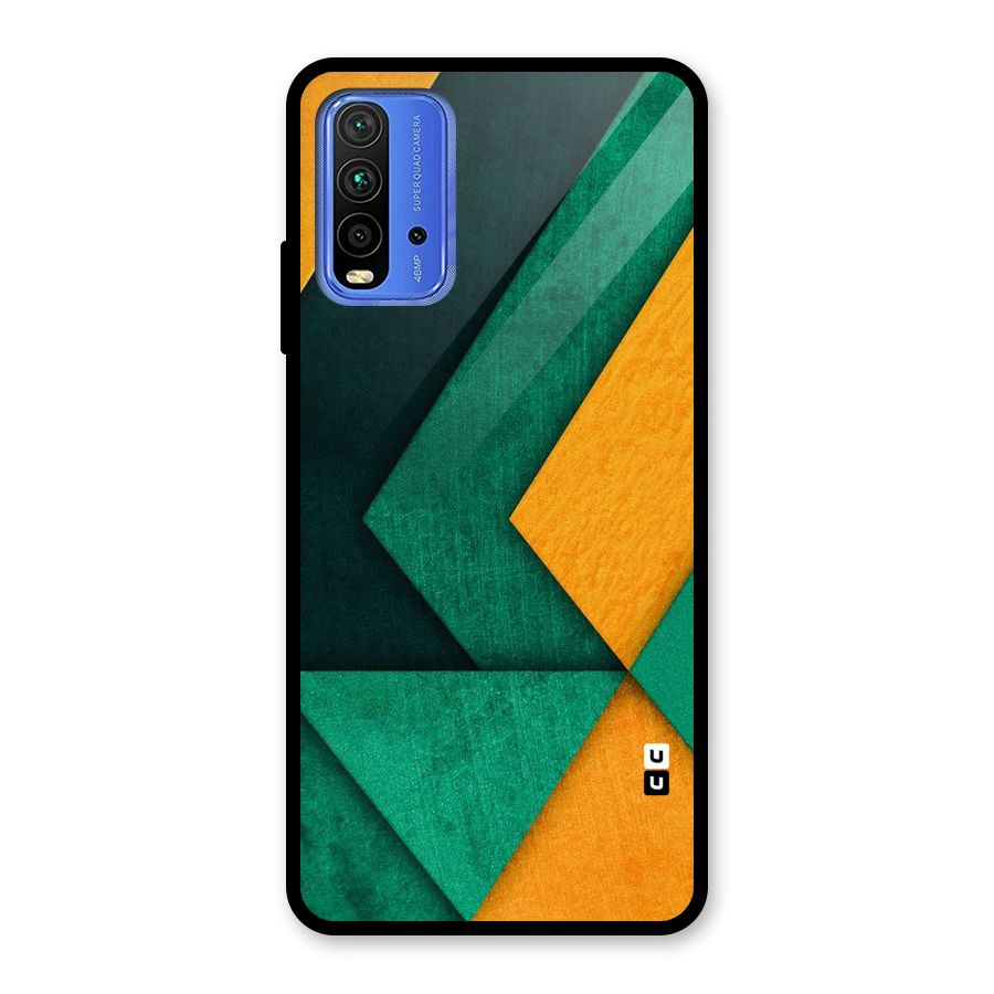 Rugged Abstract Stripes Glass Back Case for Redmi 9 Power