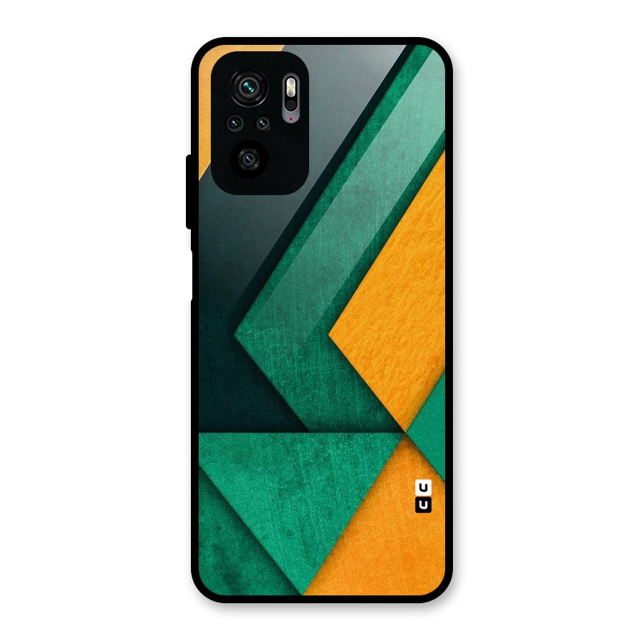 Rugged Abstract Stripes Glass Back Case for Redmi Note 10S