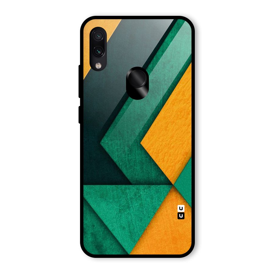 Rugged Abstract Stripes Glass Back Case for Redmi Note 7S