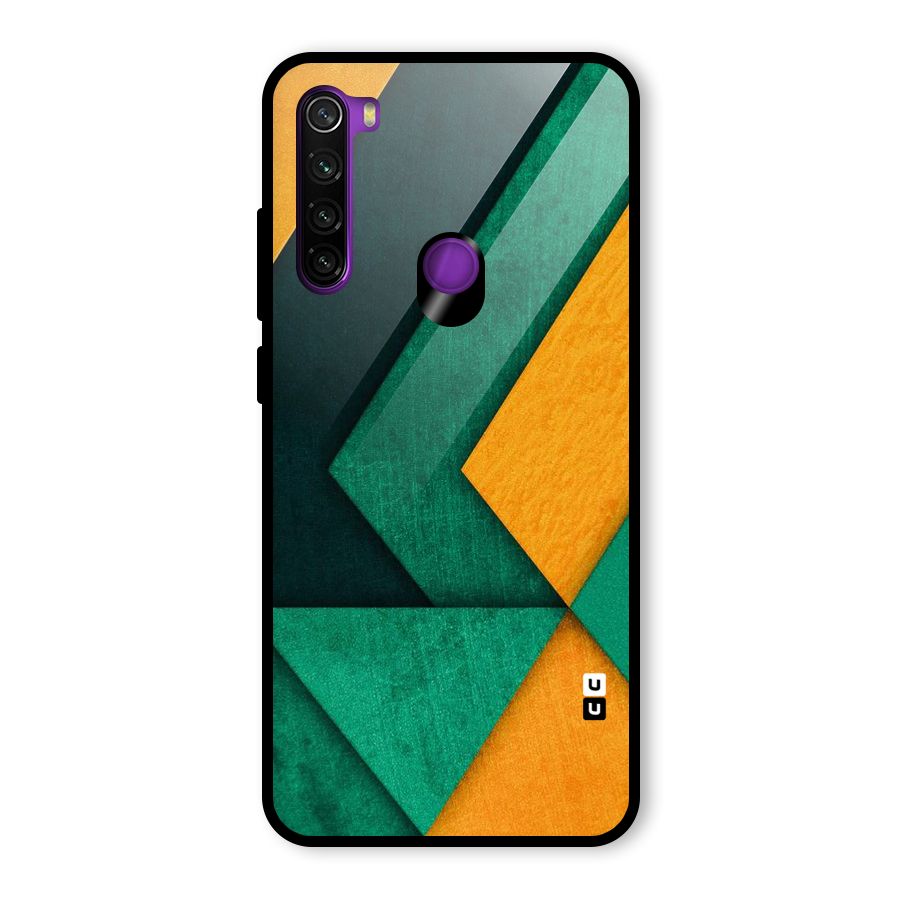 Rugged Abstract Stripes Glass Back Case for Redmi Note 8