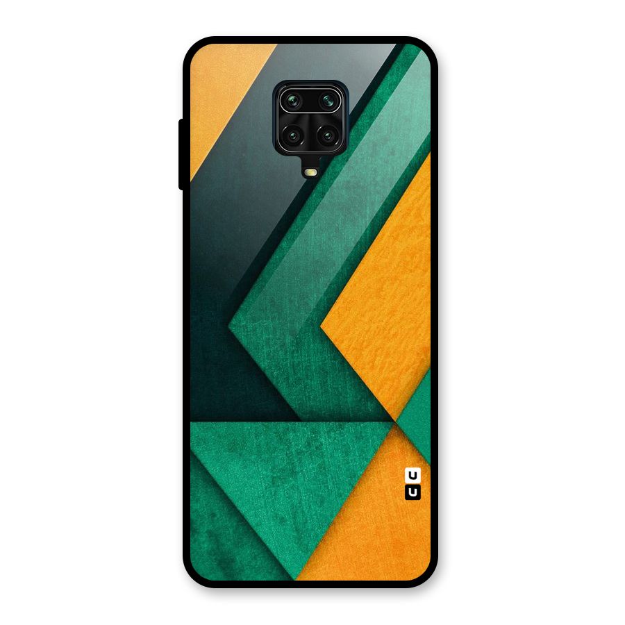 Rugged Abstract Stripes Glass Back Case for Redmi Note 9 Pro