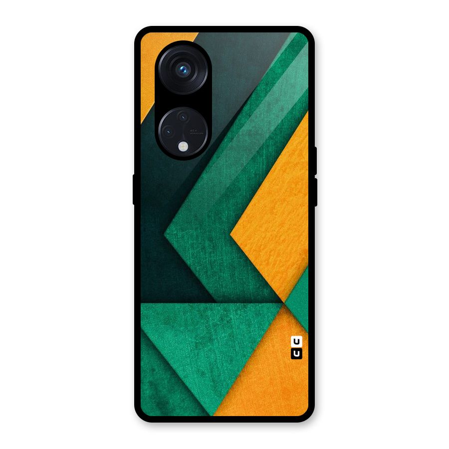 Rugged Abstract Stripes Glass Back Case for Reno8 T 5G