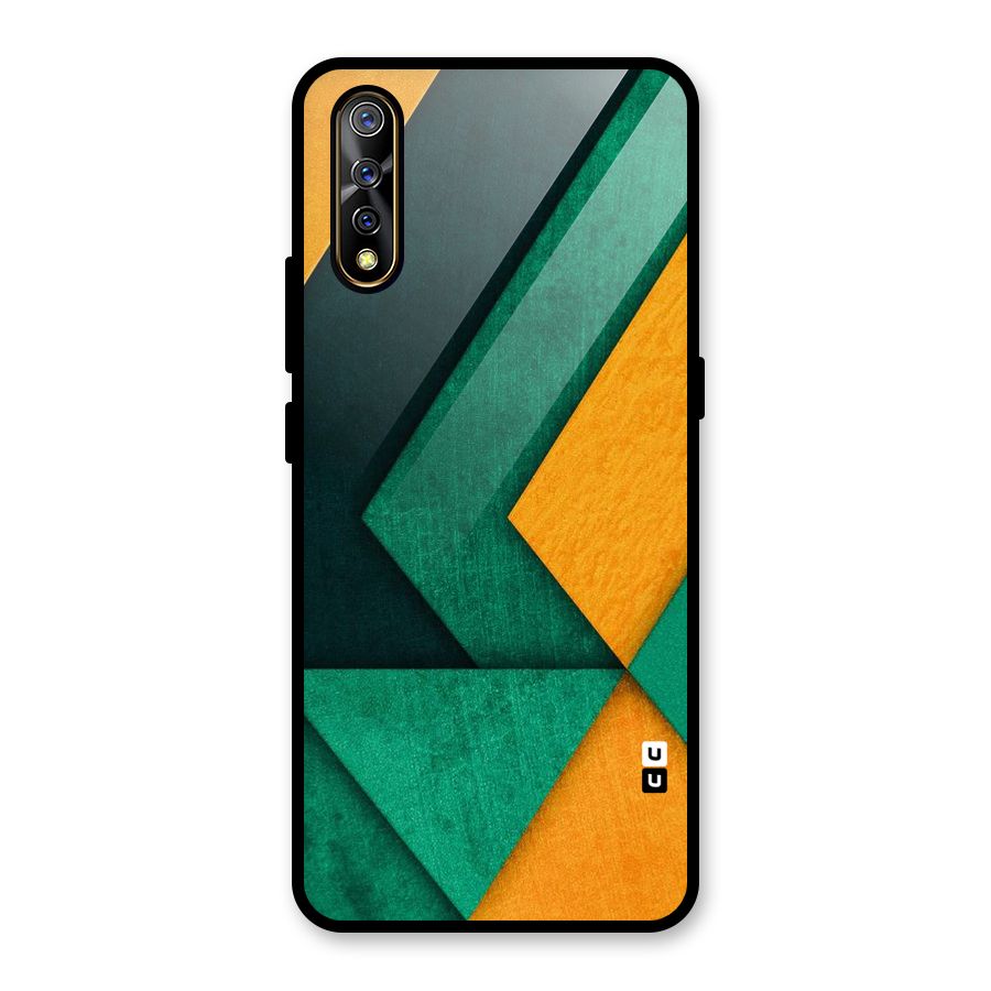 Rugged Abstract Stripes Glass Back Case for Vivo S1