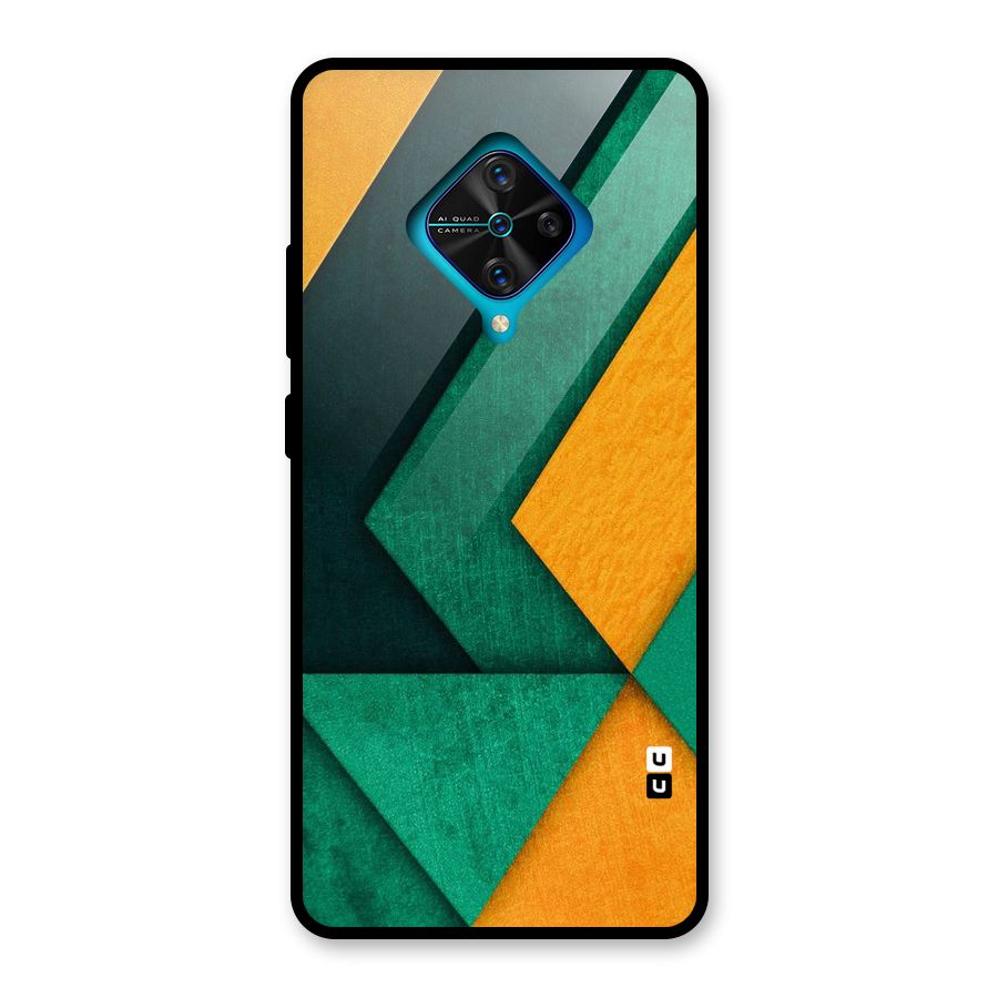 Rugged Abstract Stripes Glass Back Case for Vivo S1 Pro