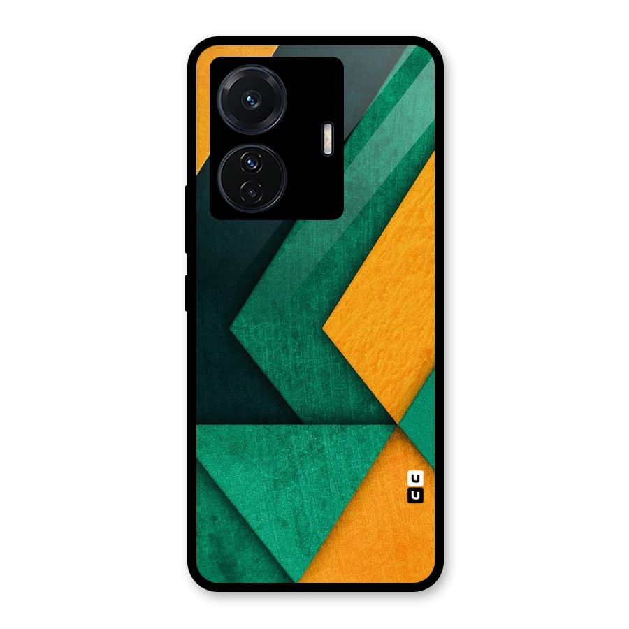 Rugged Abstract Stripes Glass Back Case for Vivo T1 Pro