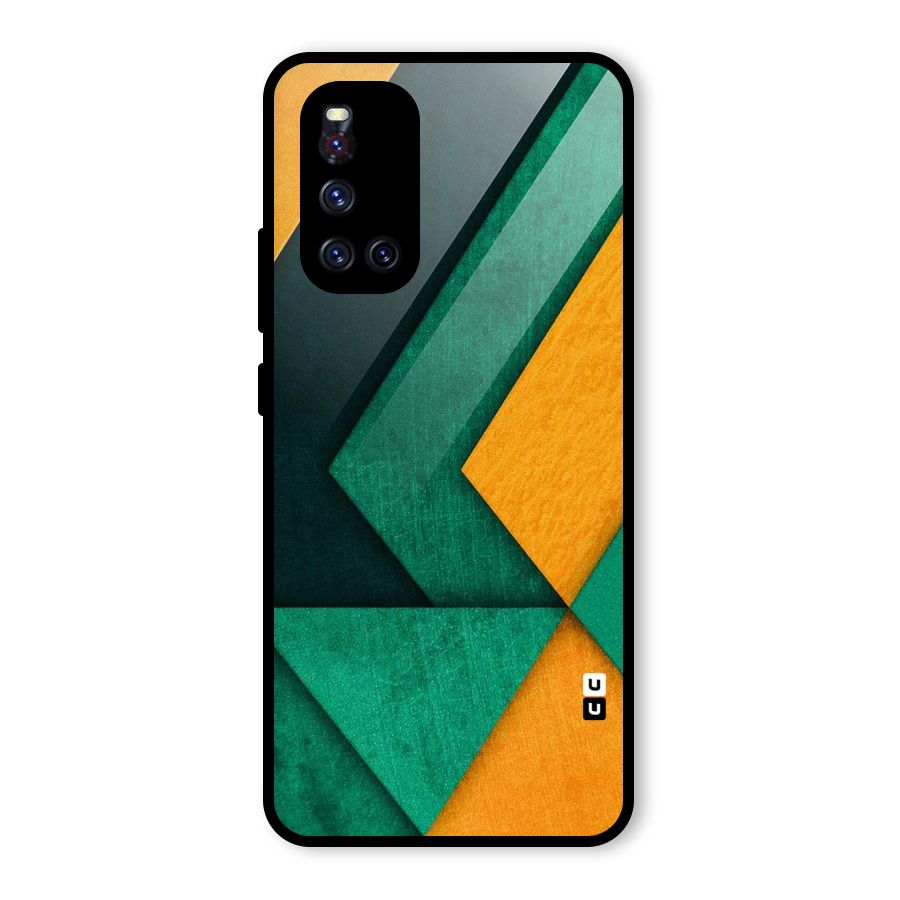 Rugged Abstract Stripes Glass Back Case for Vivo V19