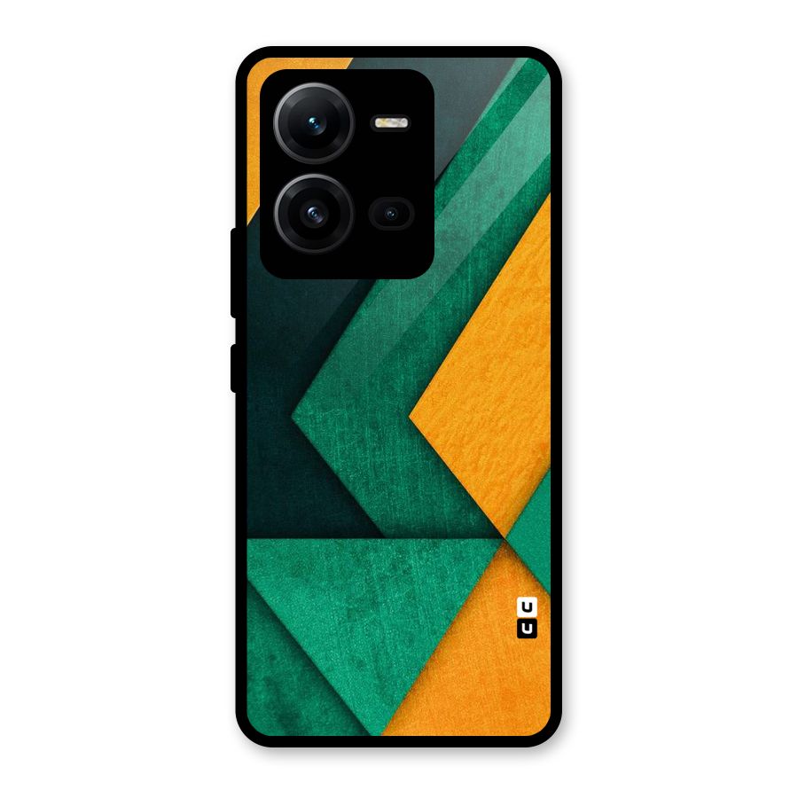 Rugged Abstract Stripes Glass Back Case for Vivo V25