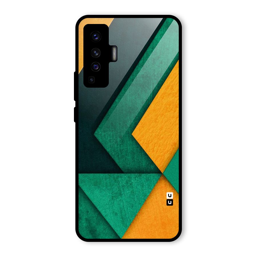 Rugged Abstract Stripes Glass Back Case for Vivo X50