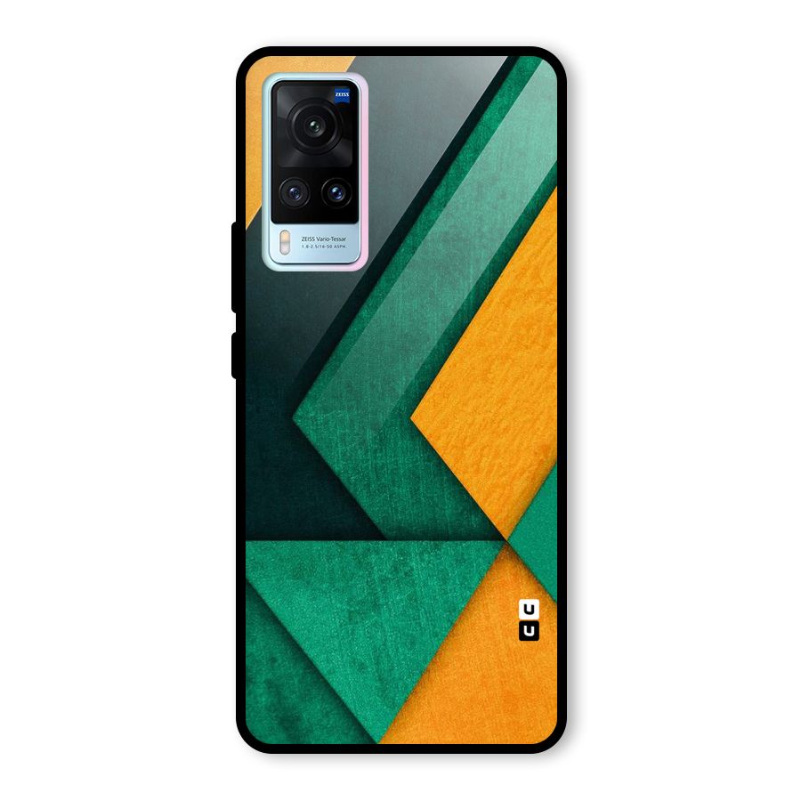 Rugged Abstract Stripes Glass Back Case for Vivo X60