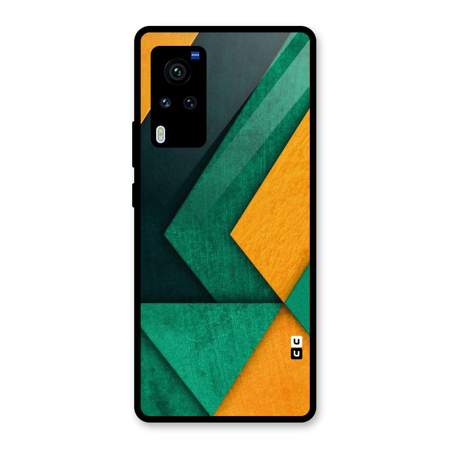 Rugged Abstract Stripes Glass Back Case for Vivo X60 Pro