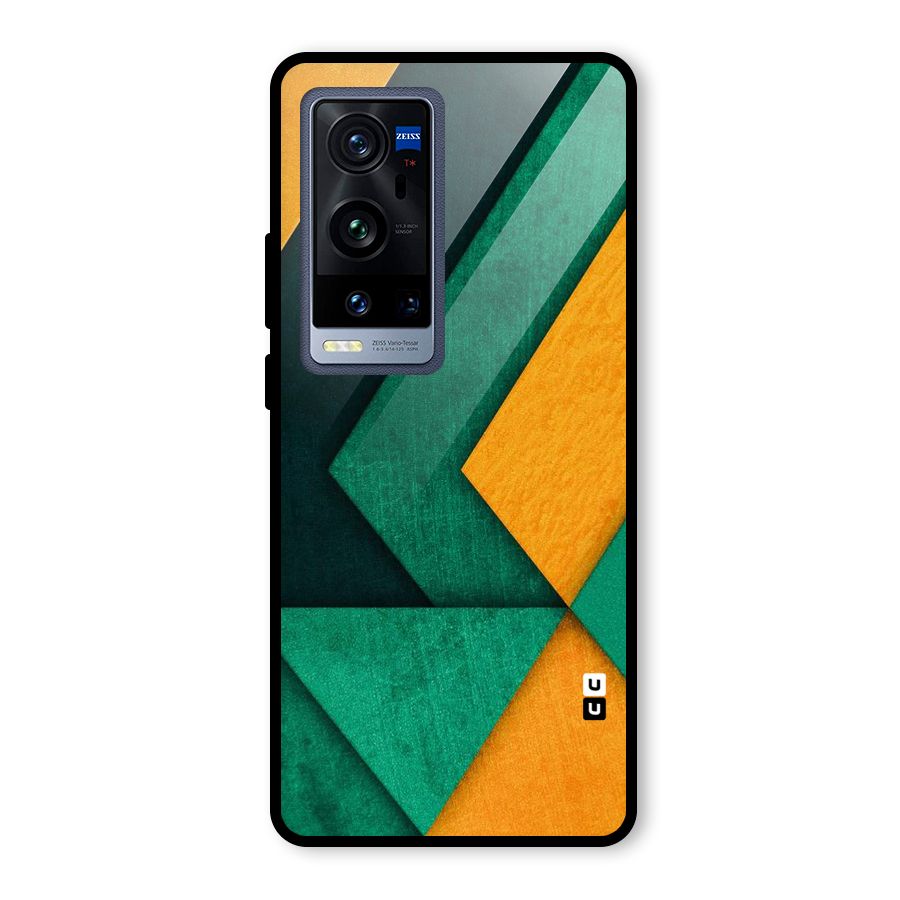 Rugged Abstract Stripes Glass Back Case for Vivo X60 Pro Plus