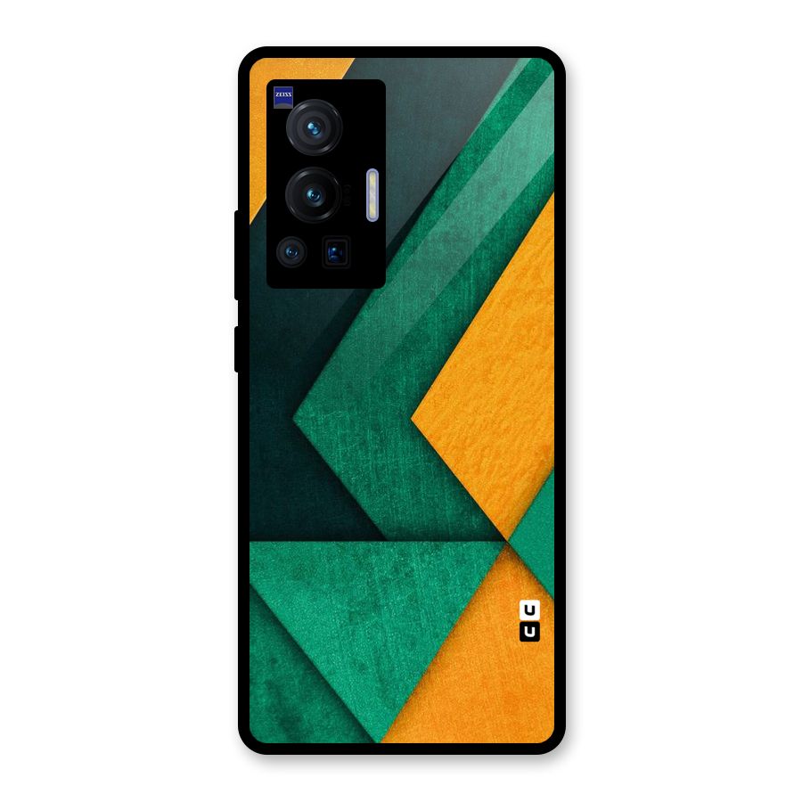 Rugged Abstract Stripes Glass Back Case for Vivo X70 Pro