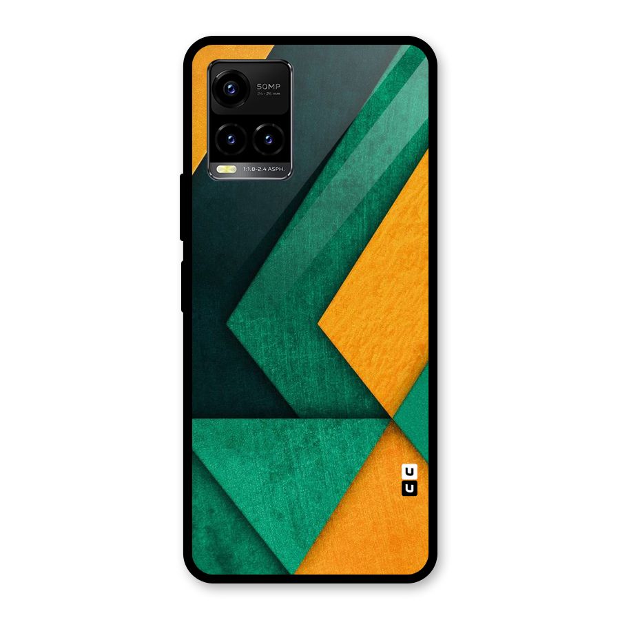 Rugged Abstract Stripes Glass Back Case for Vivo Y21T