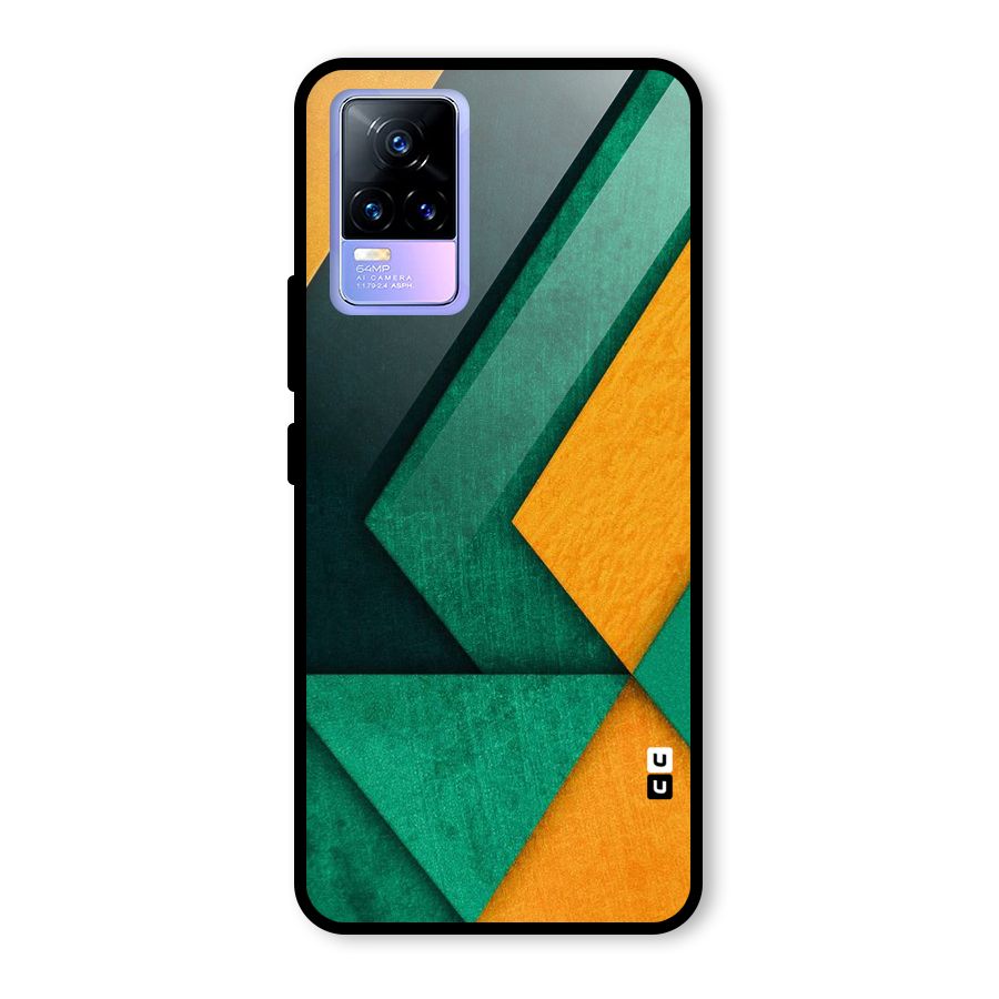 Rugged Abstract Stripes Glass Back Case for Vivo Y73
